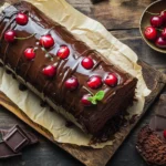 Luxurious Cherry Chocolate Roll Cake