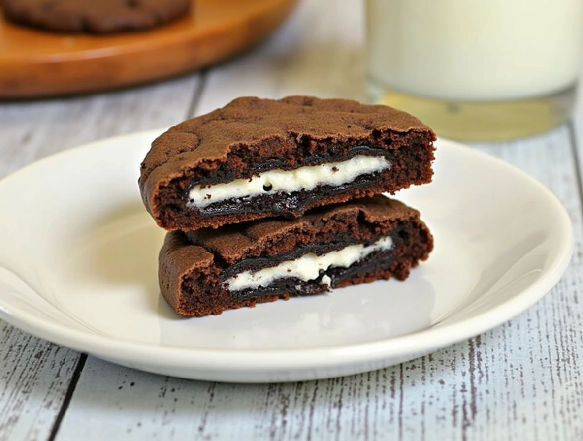 Oreo and Nutella Stuffed Cookies are a delicious treat.