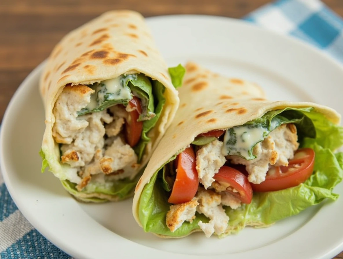 Grilled Chicken Caesar Salad Wrap for a Healthy Meal