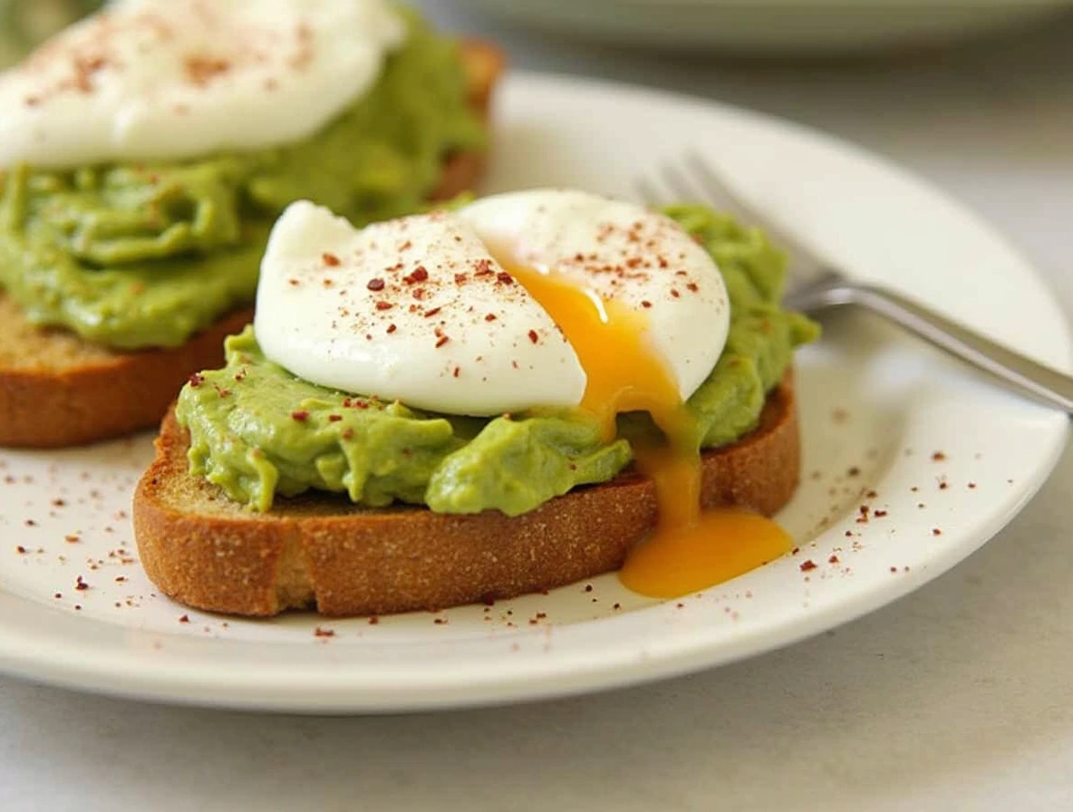 Avocado Toast with Poached Egg & Chili Flakes Recipe
