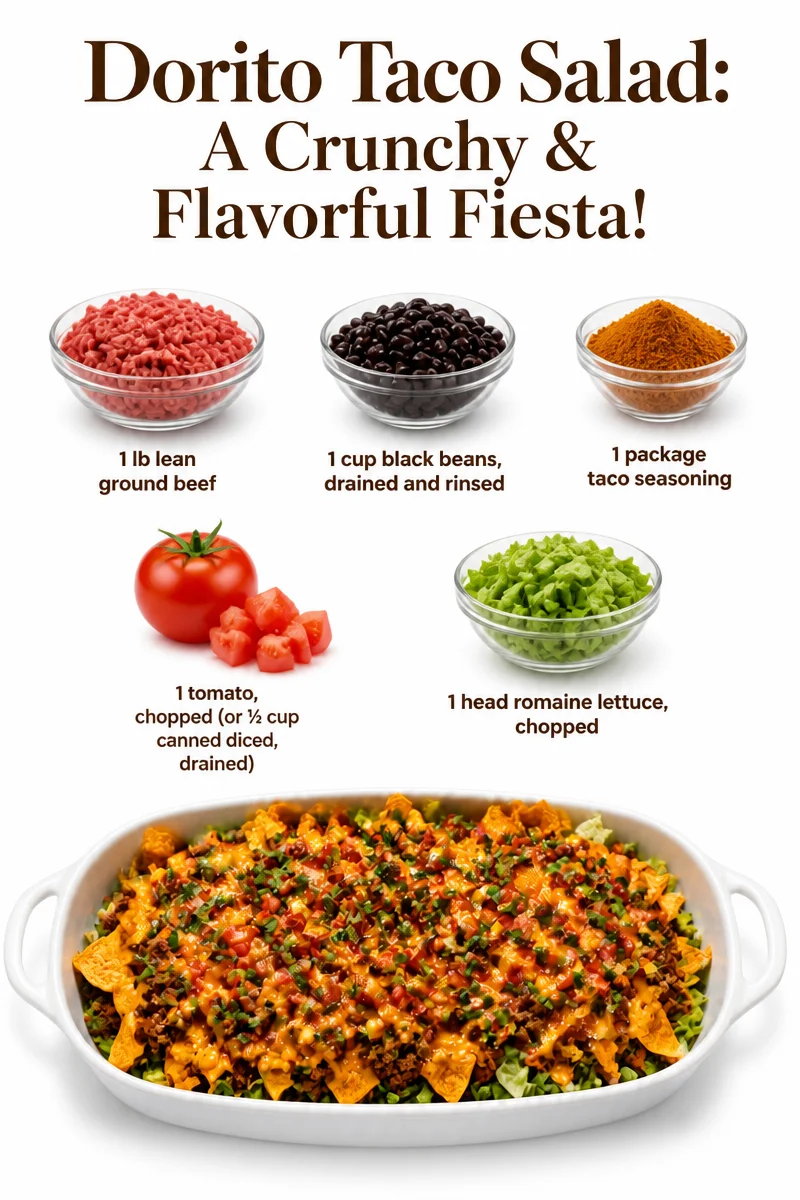 Dorito Taco Salad: A Crunchy & Flavorful Fiesta! Dorito Taco Salad: A Crunchy & Flavorful Fiesta!