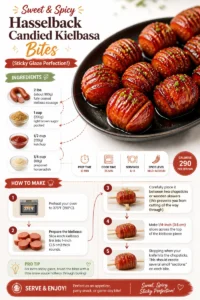 Sweet & Spicy Hasselback Candied Kielbasa Bites (Sticky Glaze Perfection!)