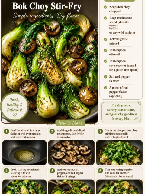 Garlic Mushroom Bok Choy Stir-Fry Garlic Mushroom Bok Choy Stir-Fry