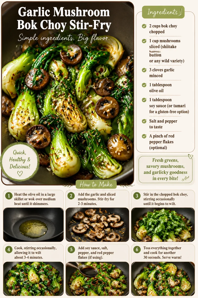 Garlic Mushroom Bok Choy Stir-Fry Garlic Mushroom Bok Choy Stir-Fry