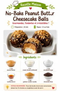 No-Bake Peanut Butter Cheesecake Balls