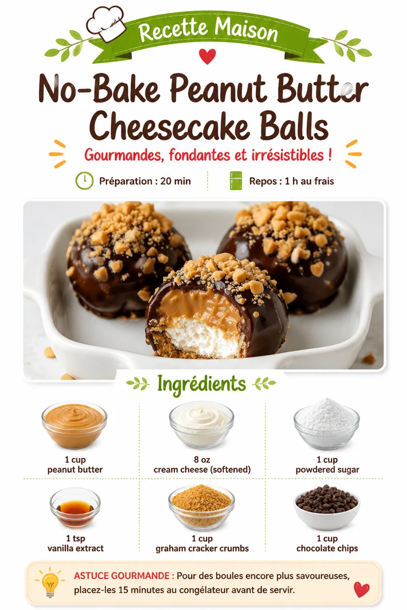 No-Bake Peanut Butter Cheesecake Balls No-Bake Peanut Butter Cheesecake Balls
